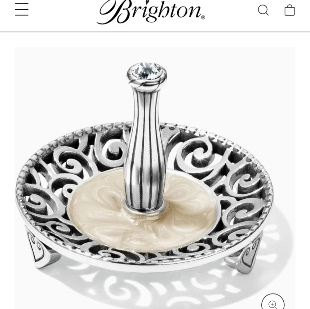 Brighton "Lacie Daisy" Enameled Ring Holder